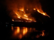 Hill fire above Loch Leven