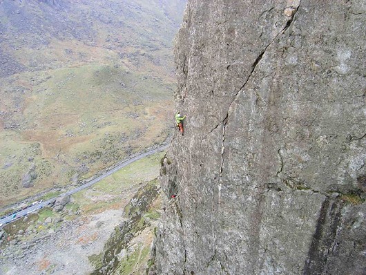 Climber on Memory Lane E3 5c 
Dinas Cromlech
Llanberis  © RJ Collection
