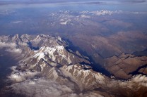 Mont Blanc Massif from 35,000 feet