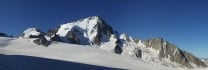 View of Chardonnet on the way up from Albert 1er hut to the Trient plateau