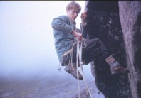 Aid climbing in Skye 1963