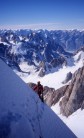 Colwyn Jones on the first ascent of the South-West Ridge of Dansketinde (TD+, 2930m), Staunings Alps, East Greenland.