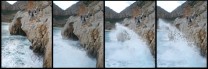 Large Swell on the Costa Blanca. (Note Climber on the Arete)