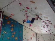 Jaime D on the final route of the Scottish Youth Championship