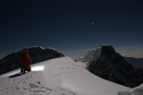 Solo on the summit of Chopicalqui (6354m), Peru